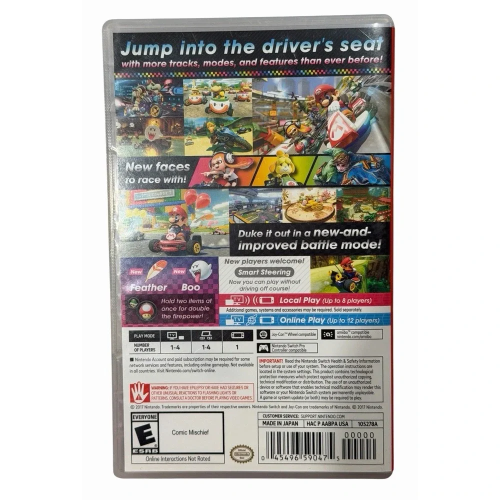 Mario Cart 8 Deluxe Nintendo Switch Game